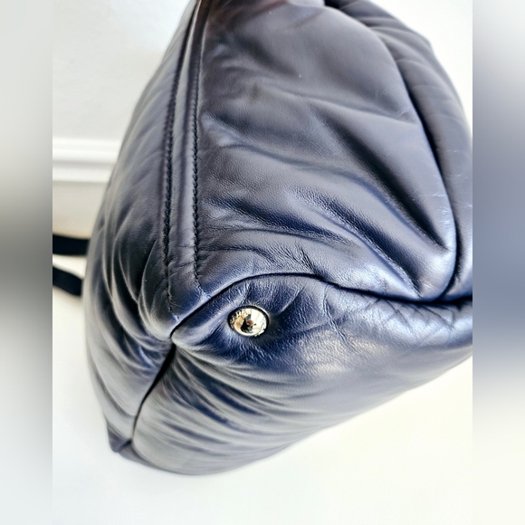 Prada Navy Blue Genuine Leather 3-way Bag - Picture 10 of 15